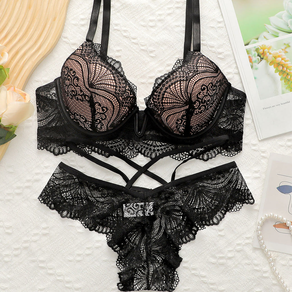 Sexy Lace Trim Lingerie Set