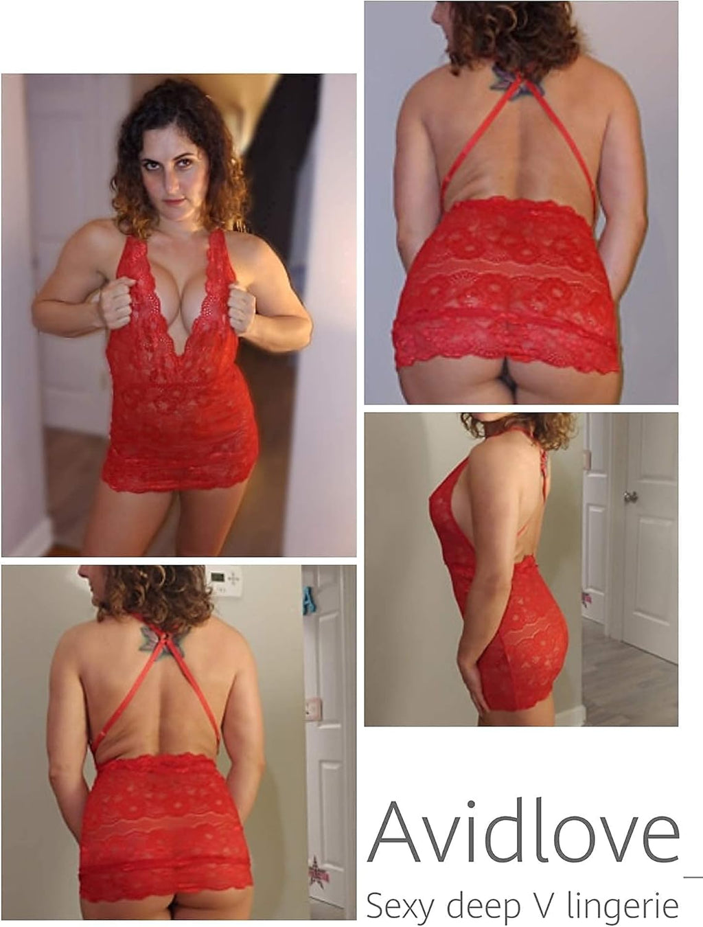 Babydoll Lingerie for Women Sexy Lace Lingerie Dress Bodycon Teddy Chemise